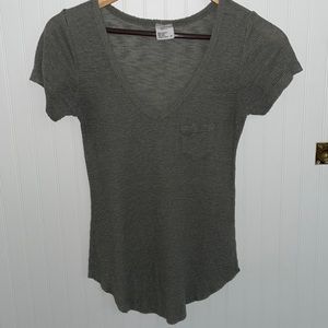 Essentials Gray Front Pocket Loose Women’s Tee